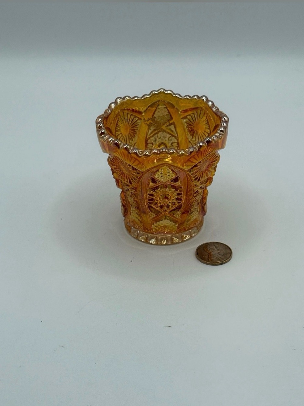 Imperial Glass Marigold Carnival Toothpick Holder